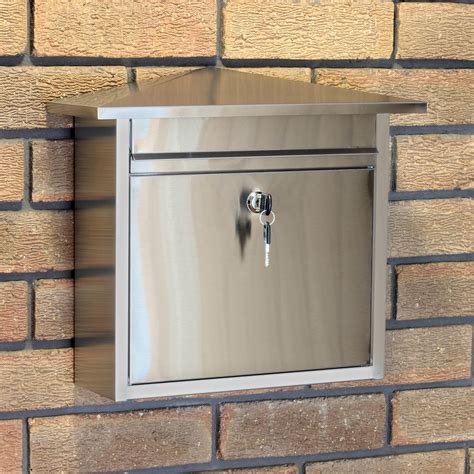 stainless steel external post box|stainless steel mailbox mounted.